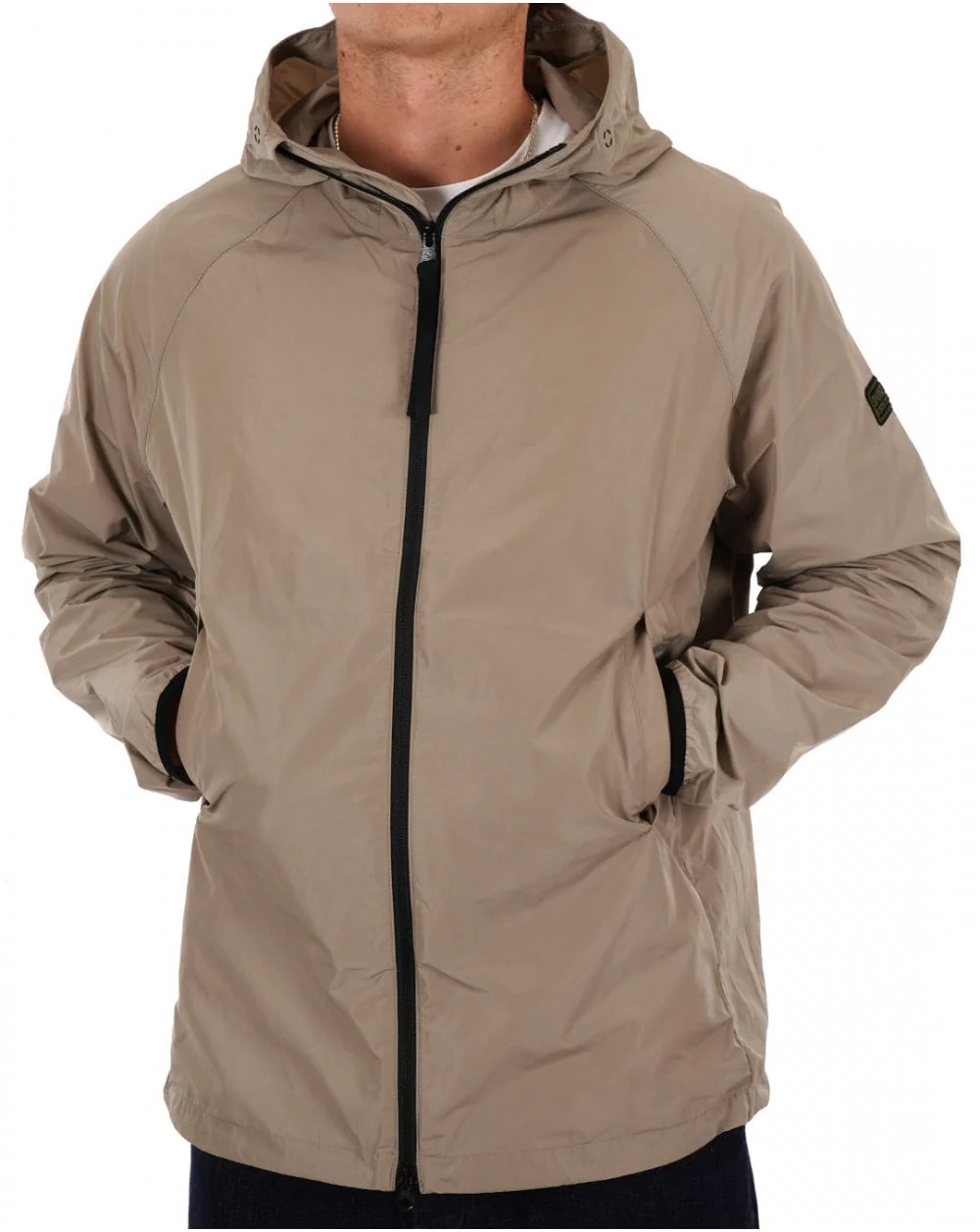 Barbour International Porter Showerproof Jacket Concrete - Image 3