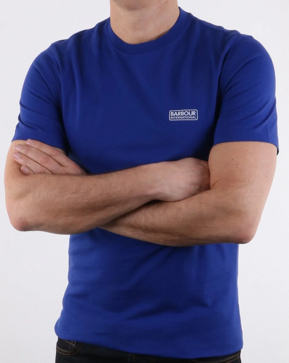 Barbour International Small Logo T-shirt Blue - Image 3