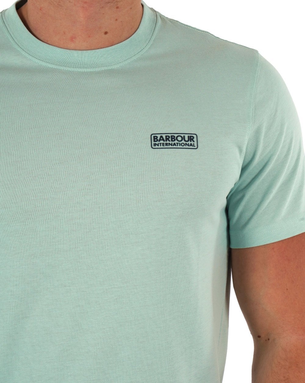 Barbour International Small Logo T-shirt Green Fig - Image 2