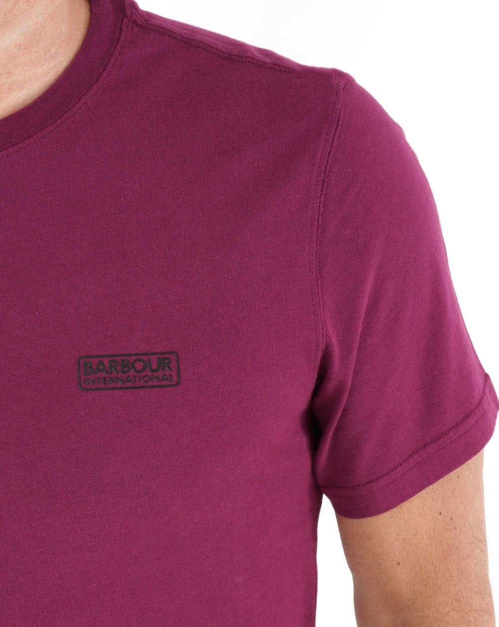 Barbour International Small Logo T-shirt Magenta - Image 2