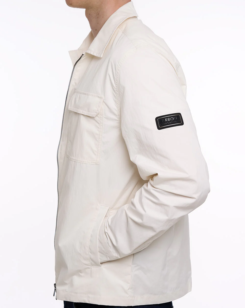 Barbour International Warren Overshirt Whisper White - Image 4