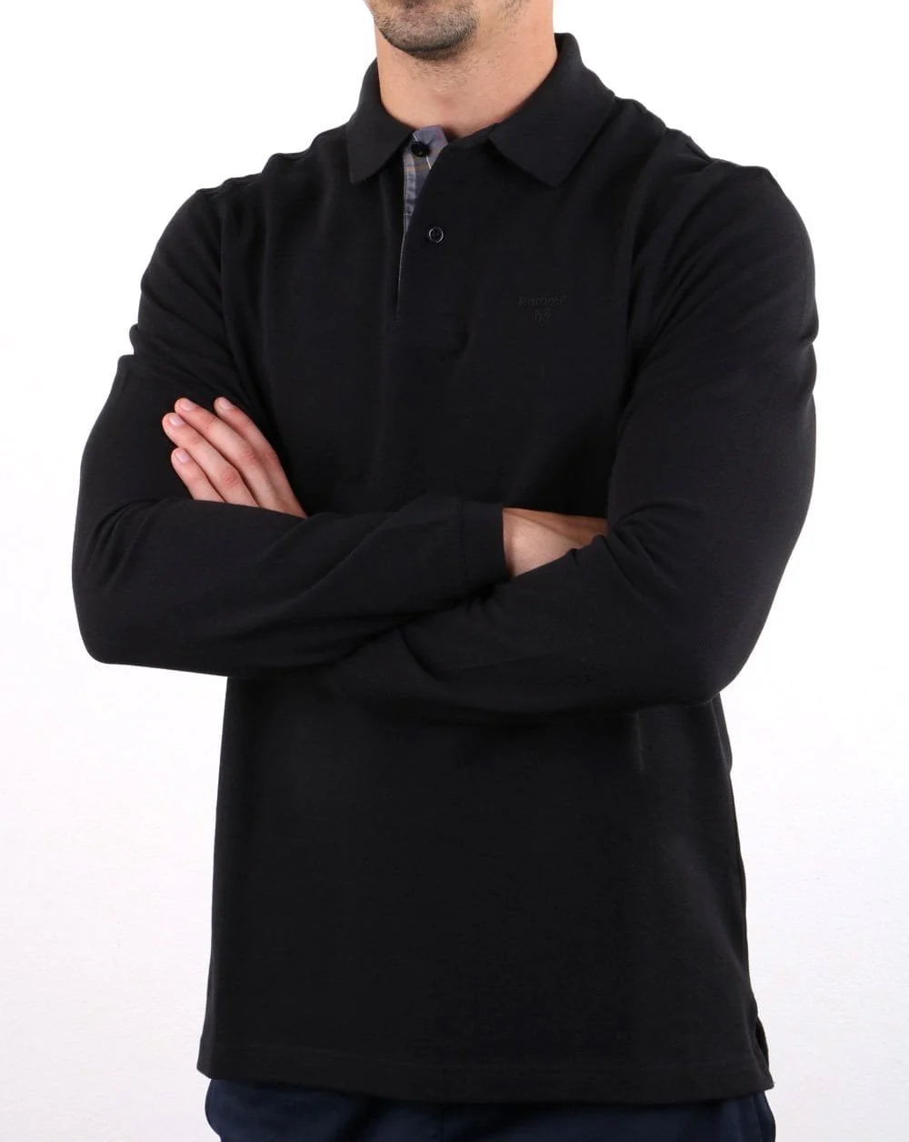Barbour Long Sleeve Sport Polo Black - Image 4