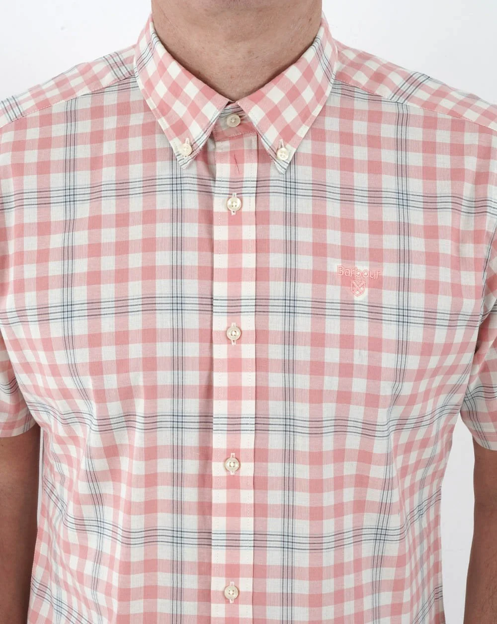 Barbour Middleton Short Sleeve Shirt Pink - Image 2