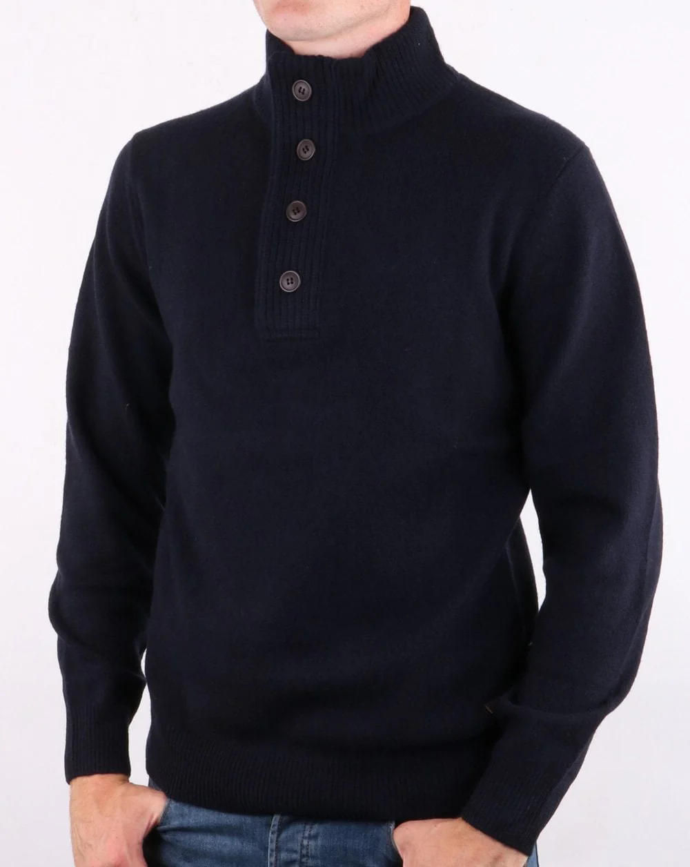 Barbour Patch Half Zip Jumper Navy - Image 2