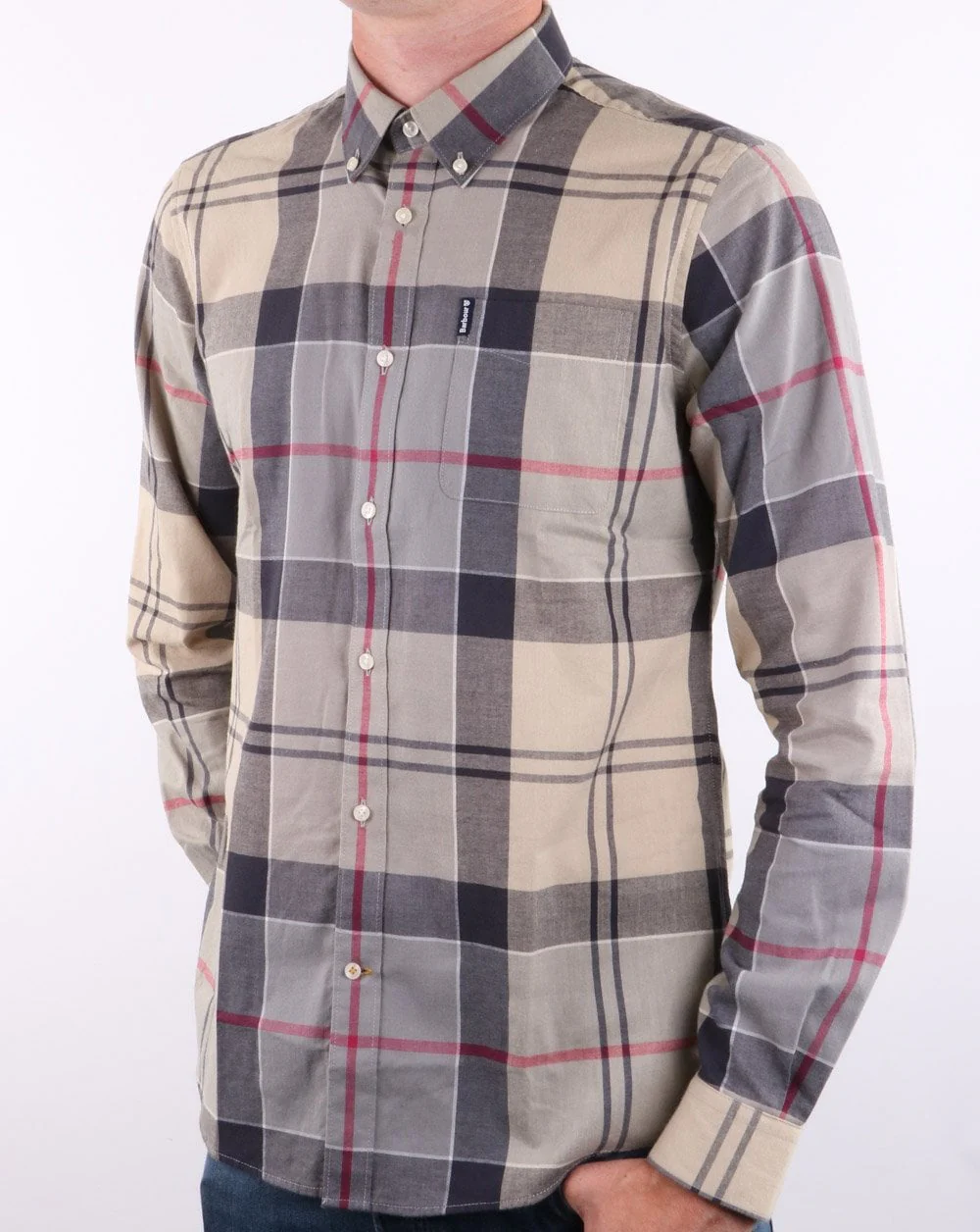 Barbour Tartan Tailor Fit Shirt Dress Blue - Image 2