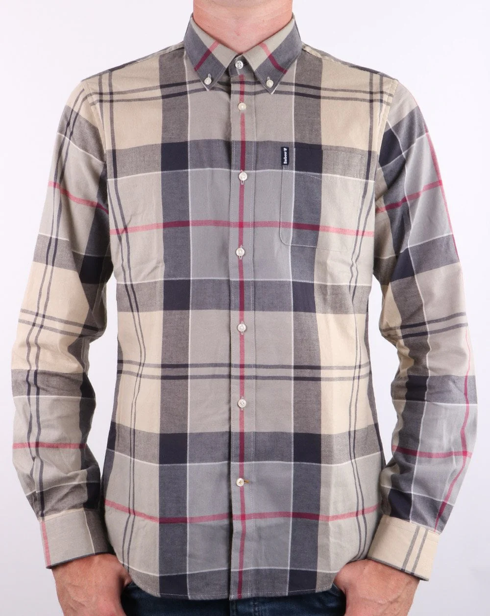 Barbour Tartan Tailor Fit Shirt Dress Blue - Image 3