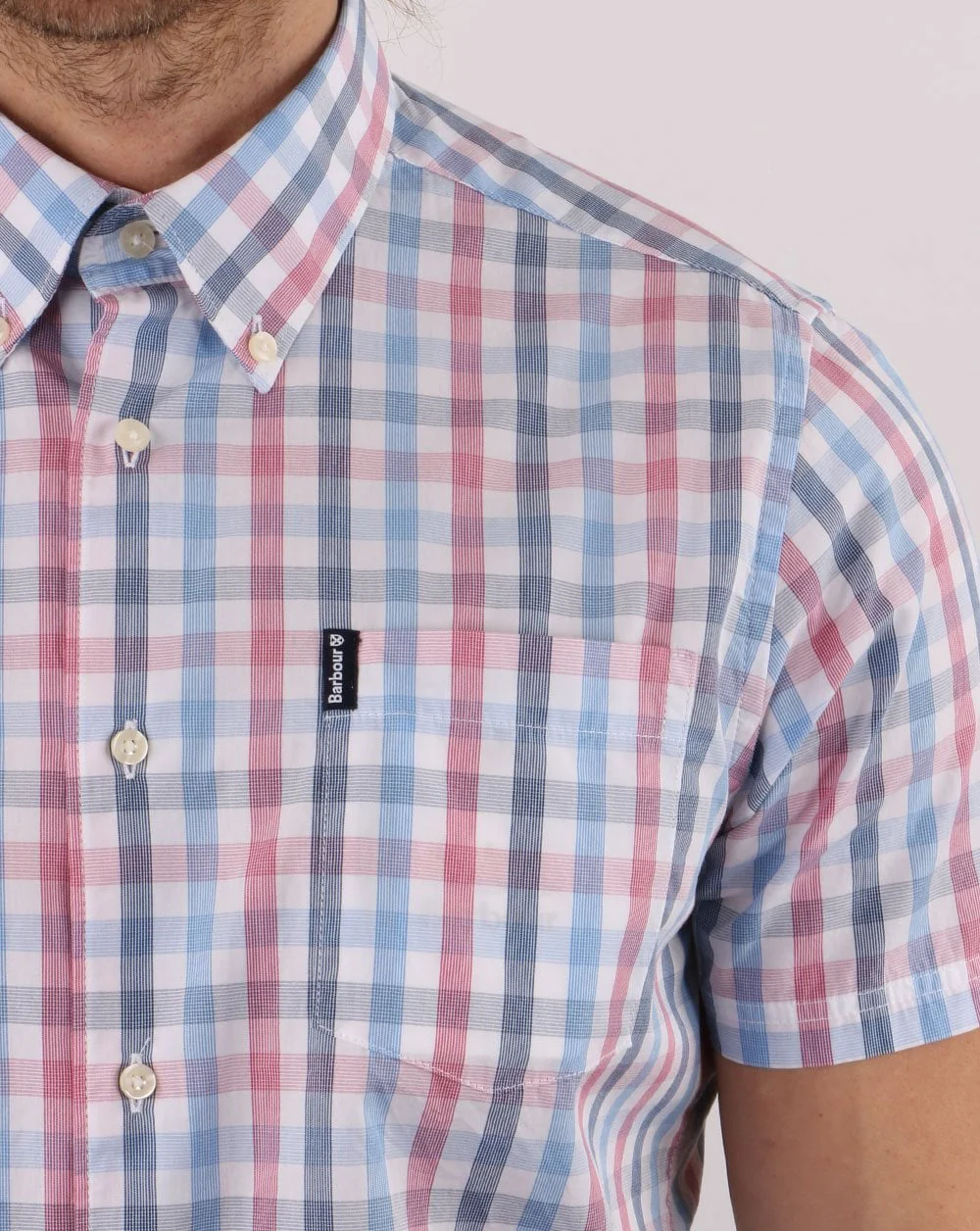 Barbour Tattersall Short Sleeve Shirt Multi - Image 2