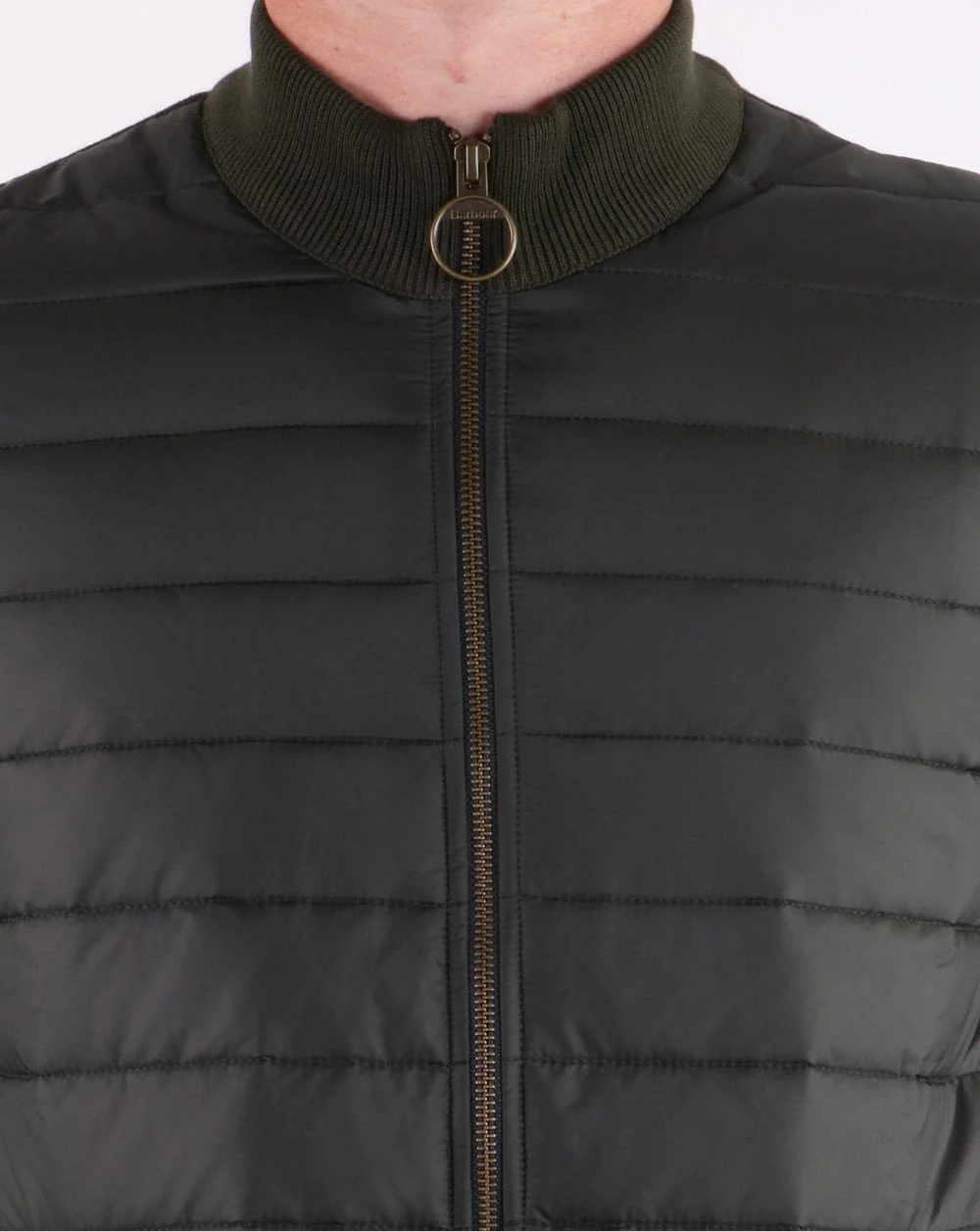 Barbour Zip Through Jacket Forest Green - Image 3