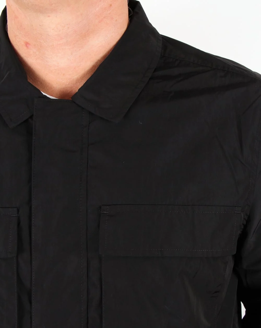 Bellfield Pogue Overshirt Jacket Black - Image 2
