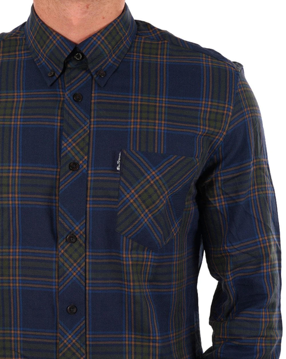 Ben Sherman Grid Check Shirt Navy - Image 2