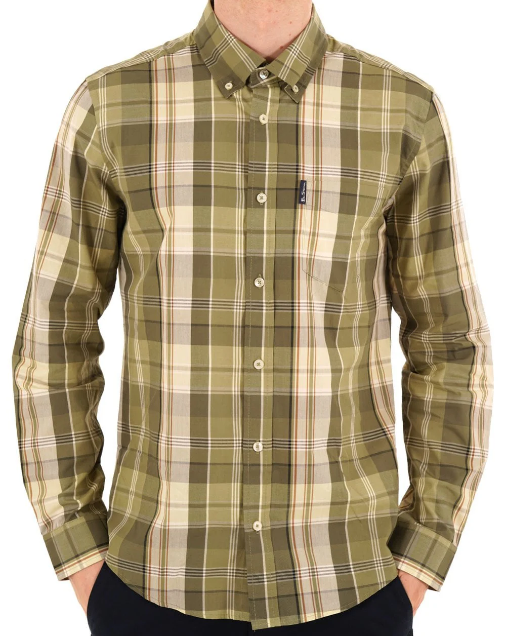 Ben Sherman Heritage Check Shirt Litchen Green