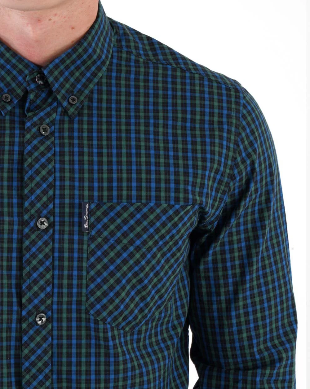 Ben Sherman House Check Shirt Dark Emerald - Image 2