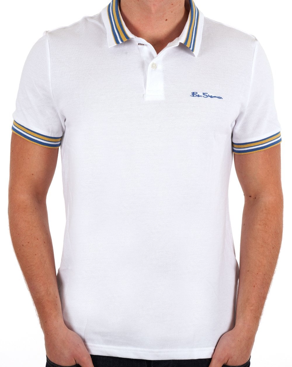 Ben Sherman House Collar Polo White - Image 3