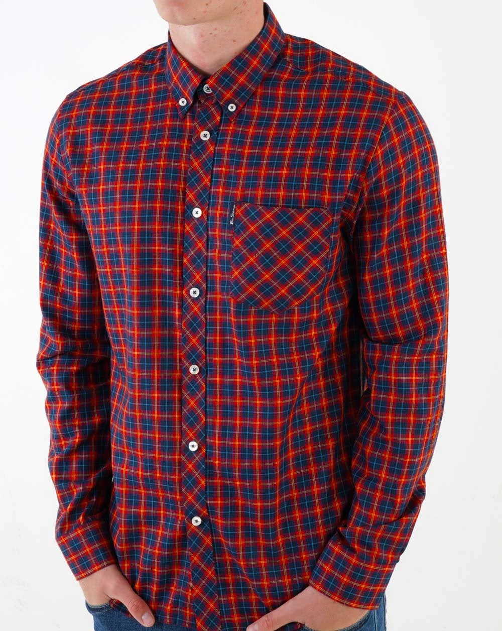 Ben Sherman House Tartan Shirt Red - Image 2