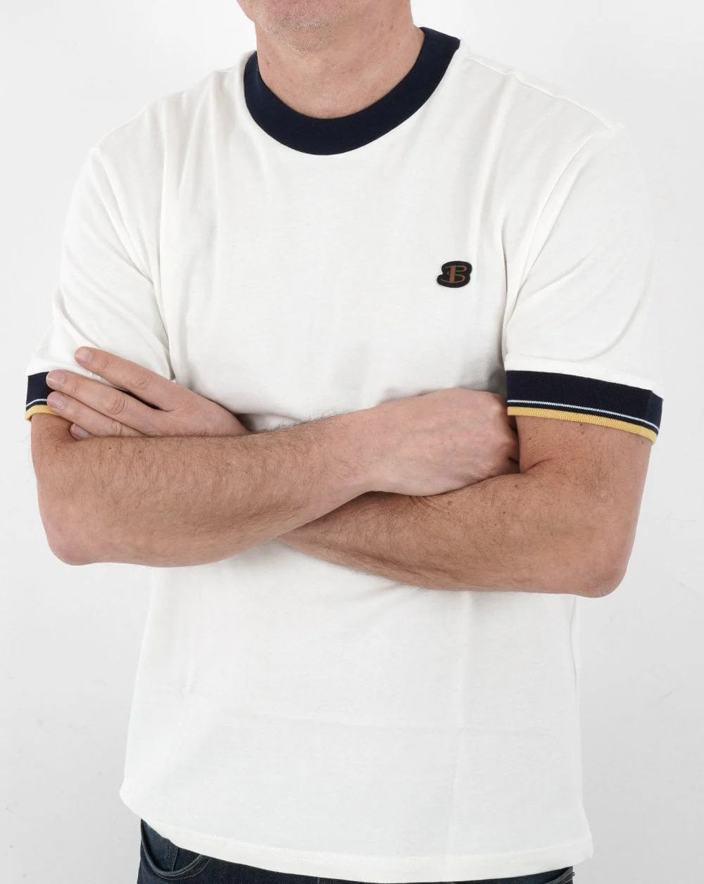 Ben Sherman Ringer T-shirt Ivory - Image 3