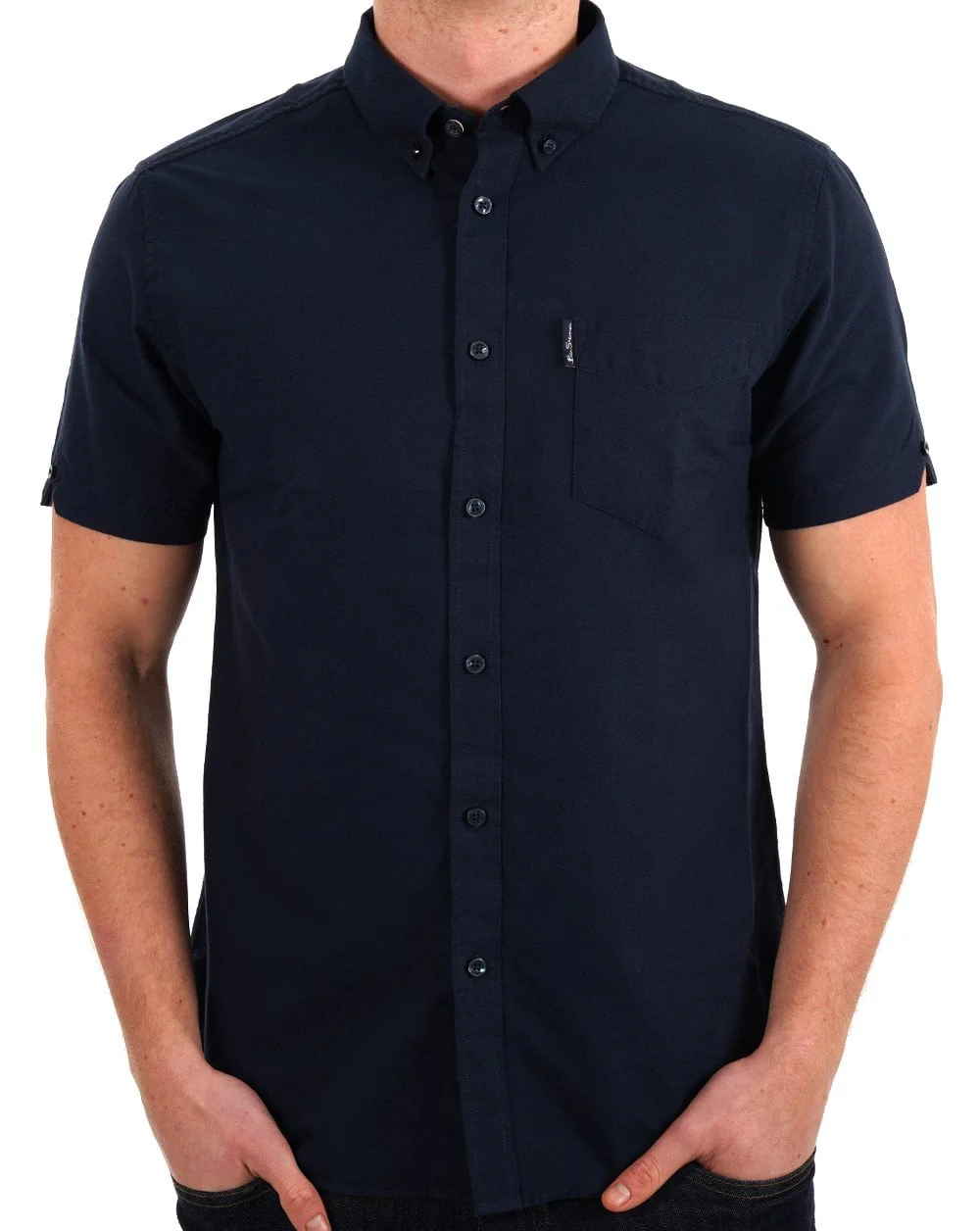 Ben Sherman Signature Organic Oxford Shirt Navy - Image 3