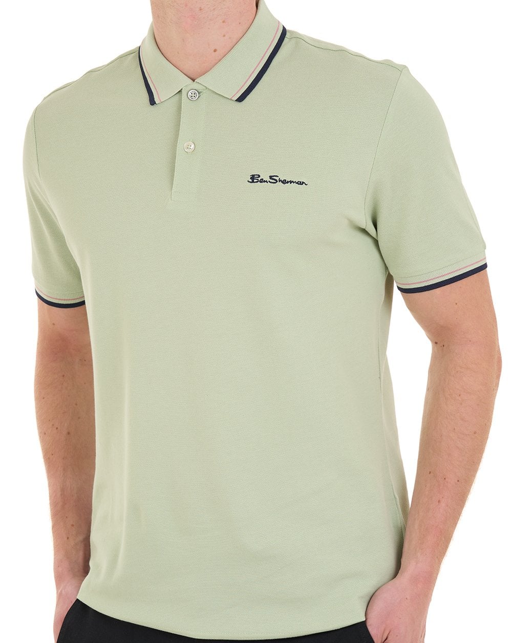 Ben Sherman Signature Pique Polo Pistachio - Image 2