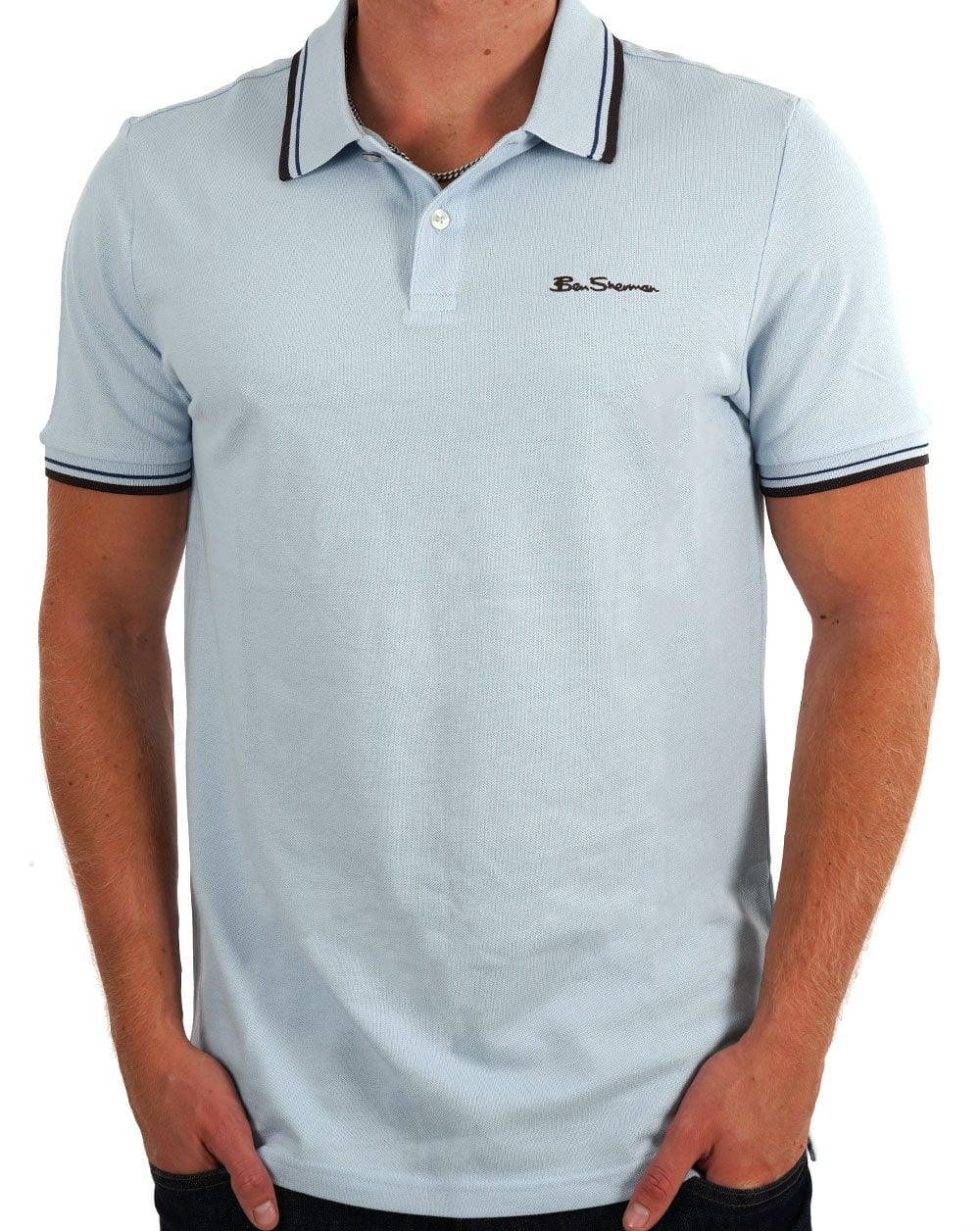 Ben Sherman Signature Polo Shirt Sky - Image 3