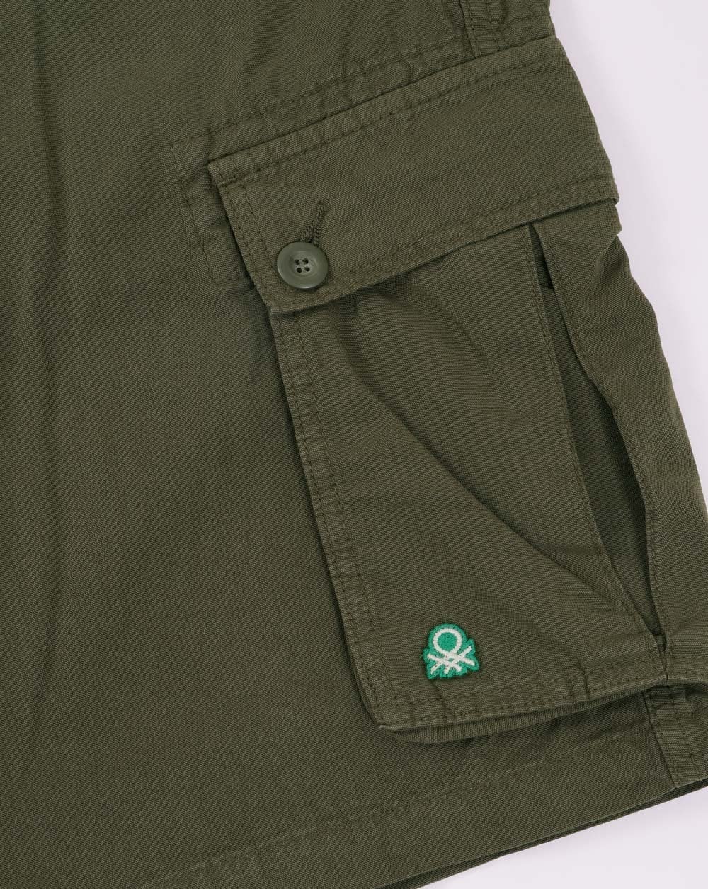 Benetton Cargo Short Khaki Green - Image 2