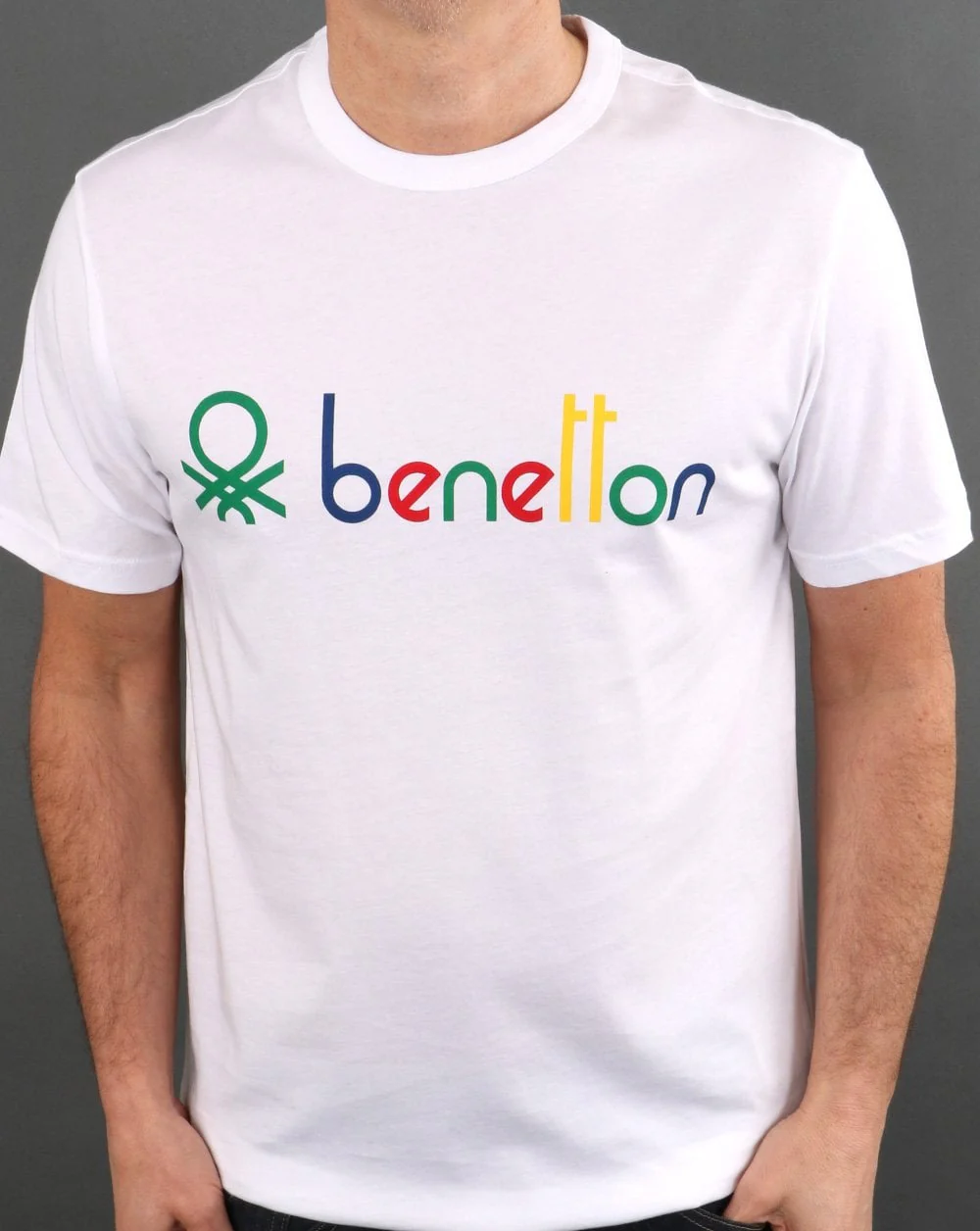 Benetton Classic Logo T-shirt White - Image 3