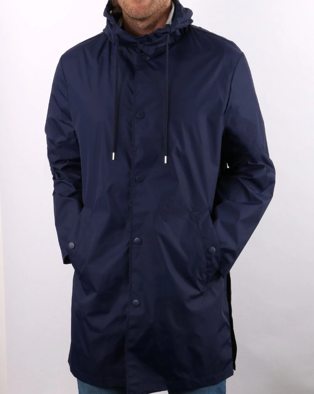 Benetton Hooded Mac Navy