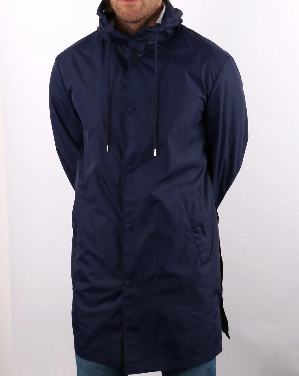 Benetton Hooded Mac Navy - Image 2