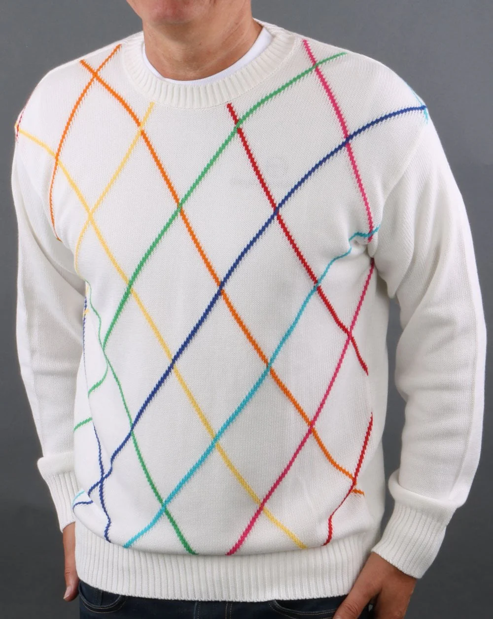 Benetton Knit White United Colours Diamond