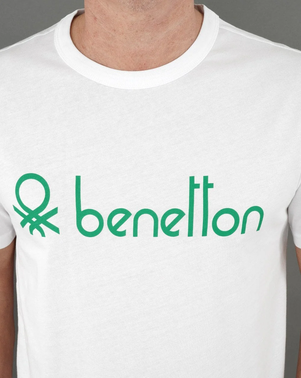 Benetton Large Logo T-shirt White - Image 2
