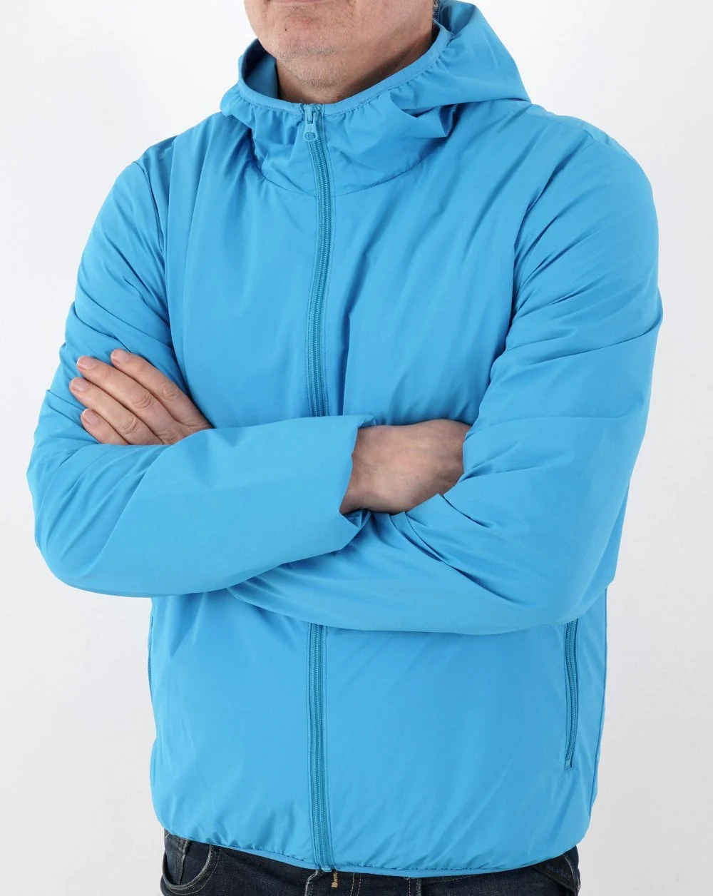 Benetton Light Hooded Jacket Blue - Image 2
