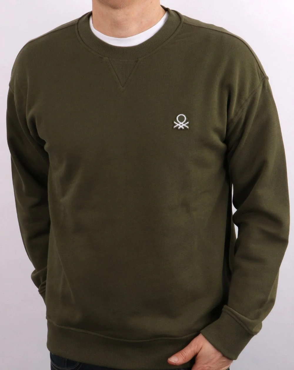 Benetton  Logo Sweatshirt Khaki - Image 2