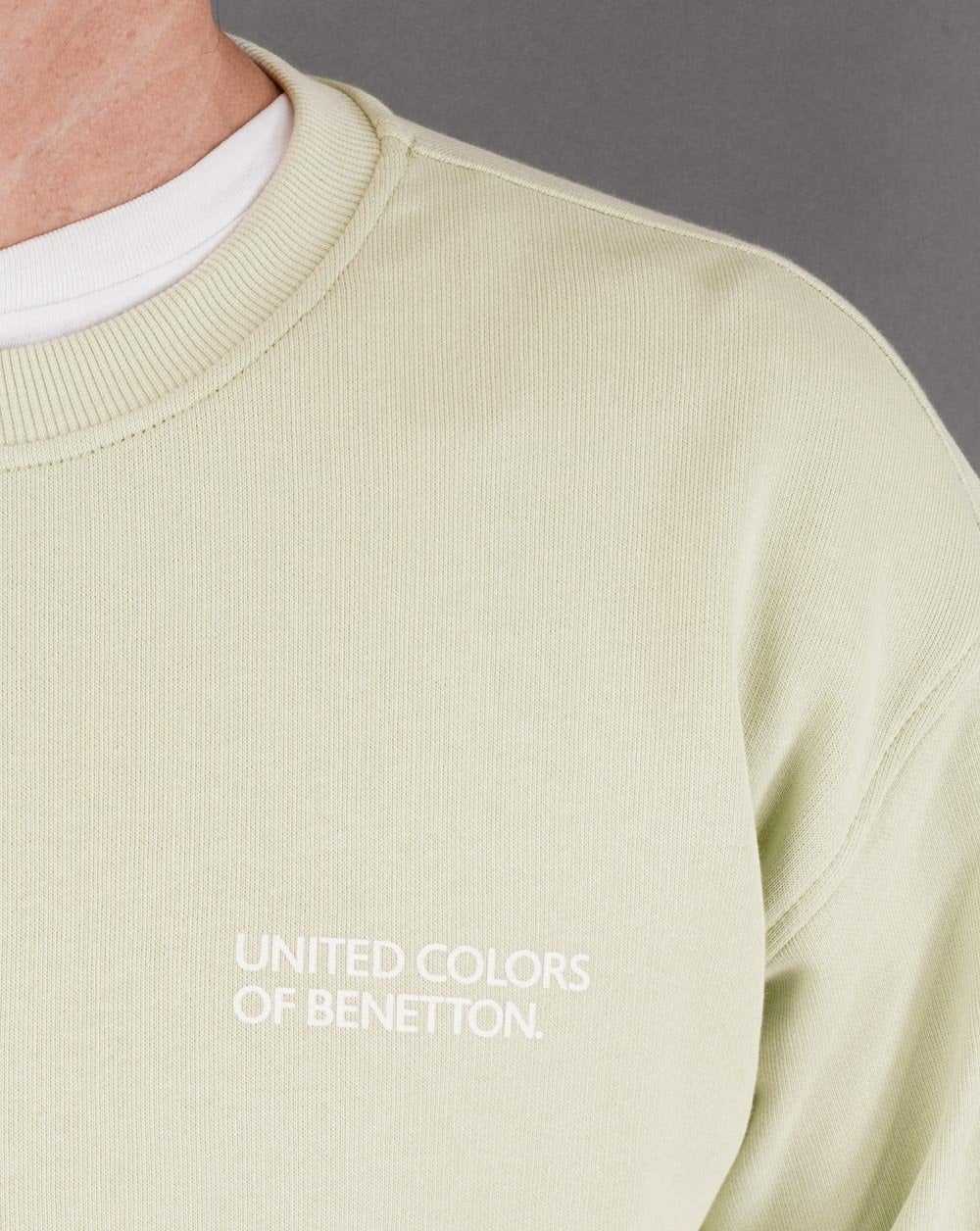 Benetton Logo Sweatshirt Mint - Image 2