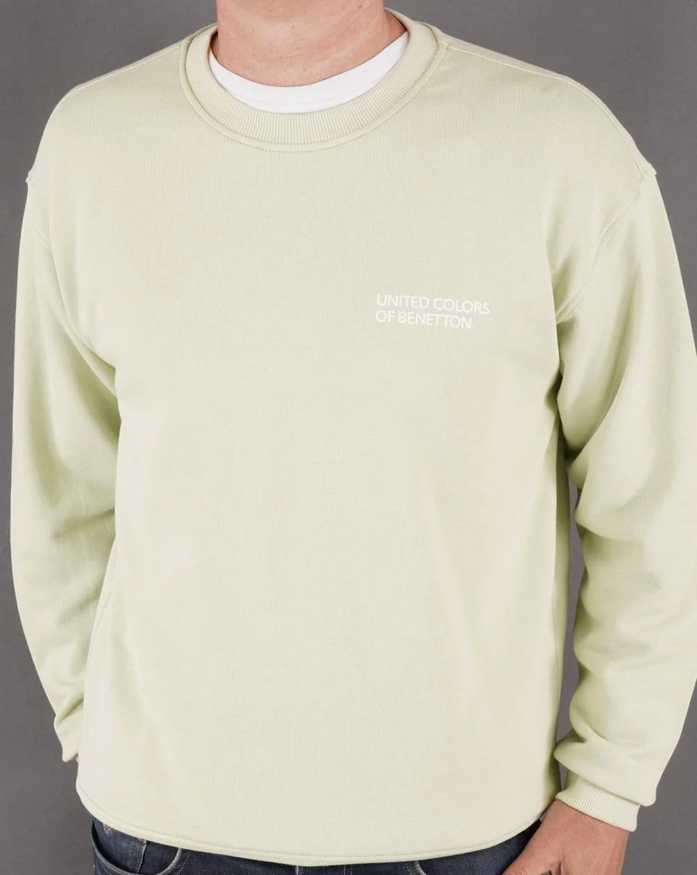 Benetton Logo Sweatshirt Mint - Image 4
