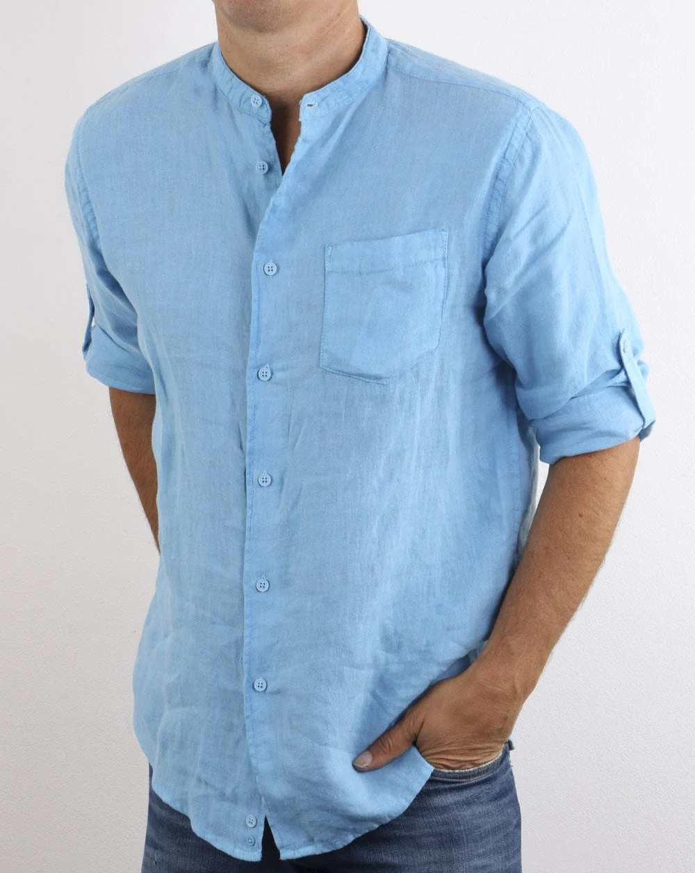 Benetton Long Sleeve Shirt Blue - Image 2