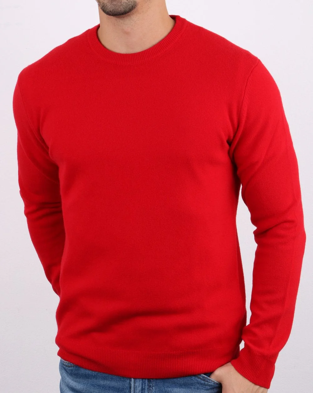 Benetton Merino Wool Jumper Red - Image 3