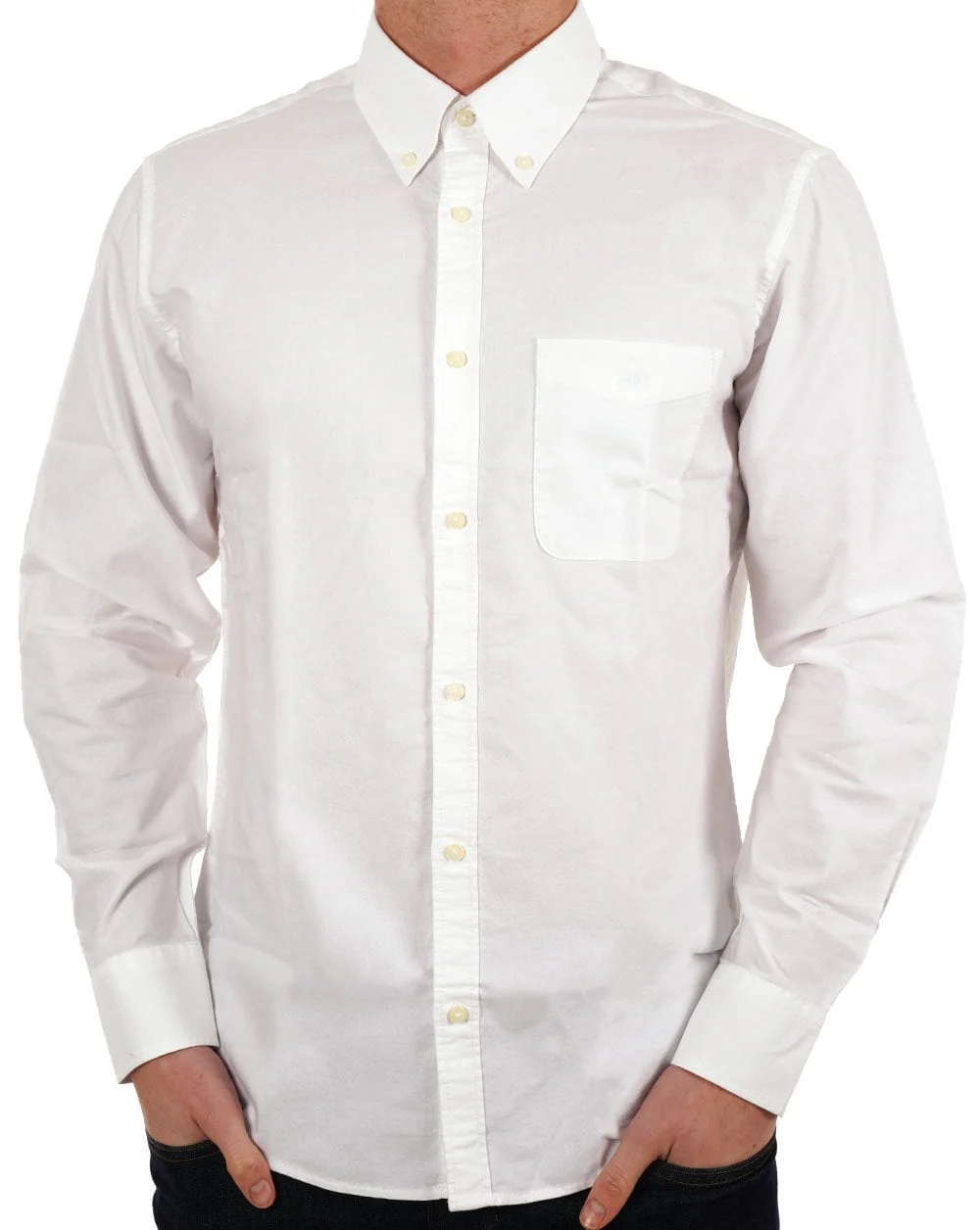 Benetton Oxford Cotton Shirt White