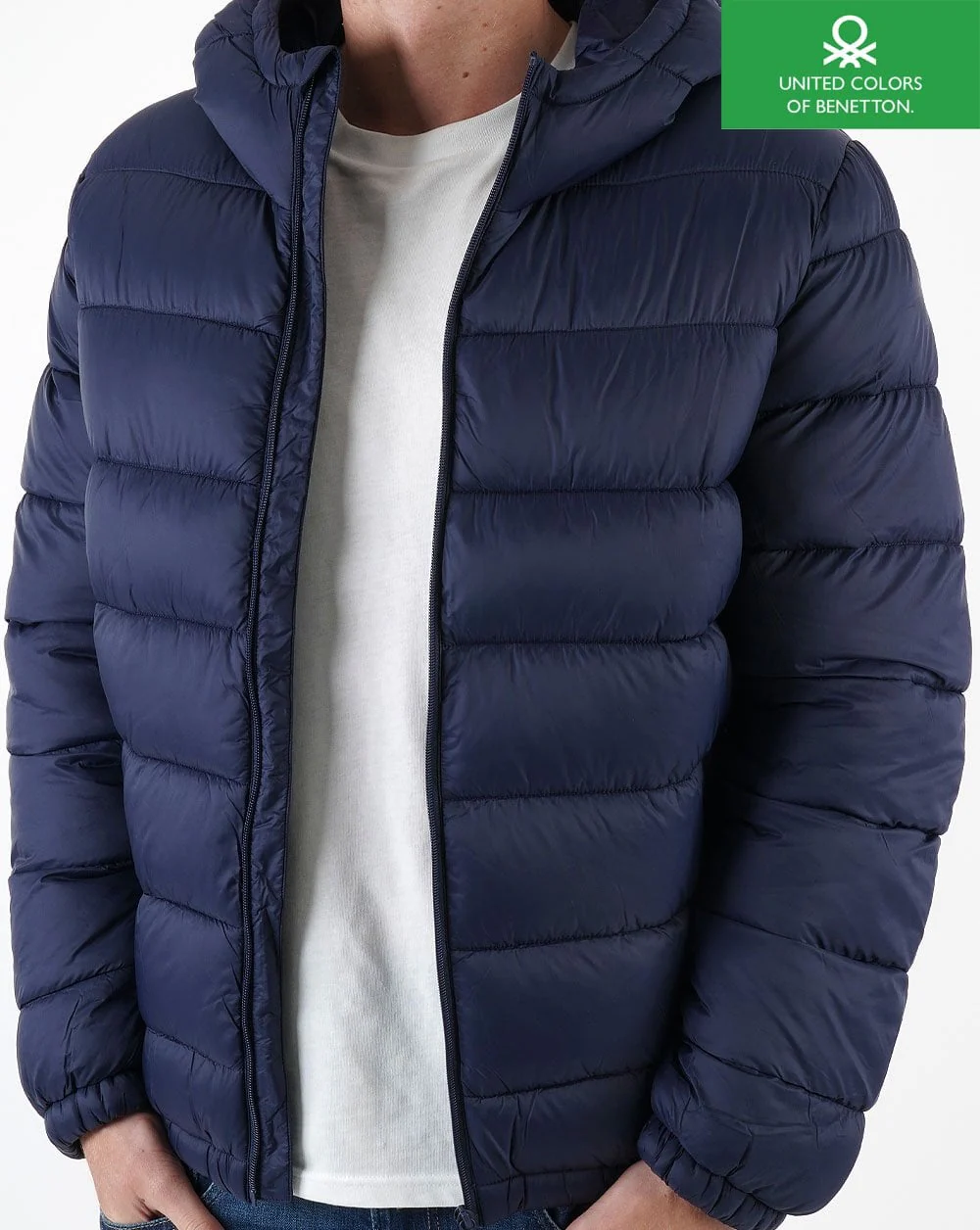 Benetton Padded Jacket Navy - Image 3