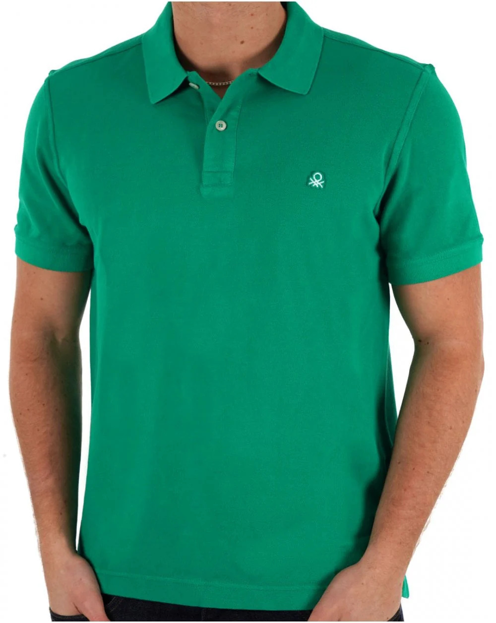 Benetton Polo Shirt Bright Green - Image 3