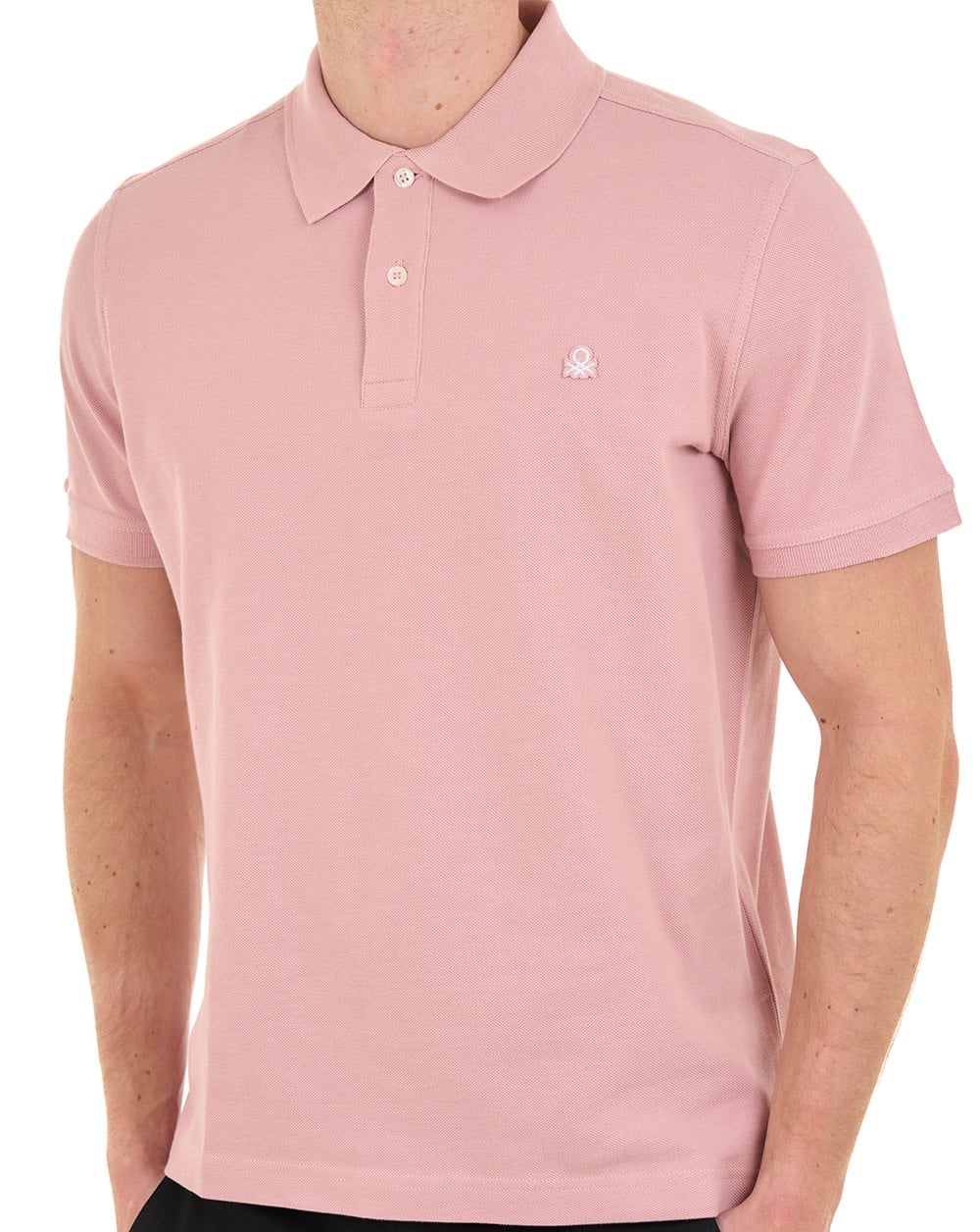 Benetton Polo Shirt Dusky Pink - Image 2