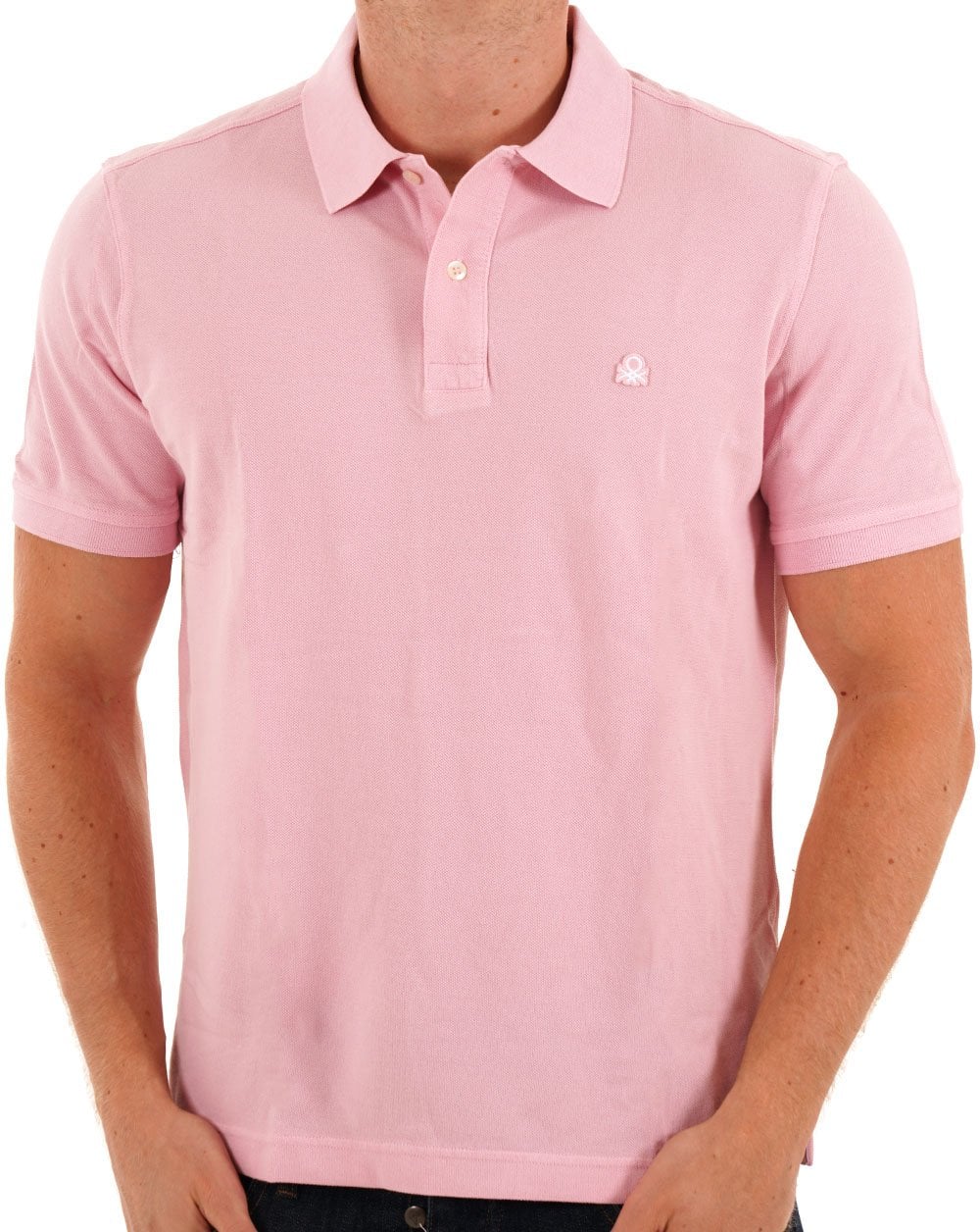 Benetton Polo Shirt Light Pink - Image 3