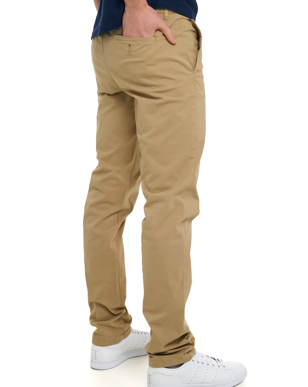 Benetton Slim Fit Cotton Chinos Sand - Image 3
