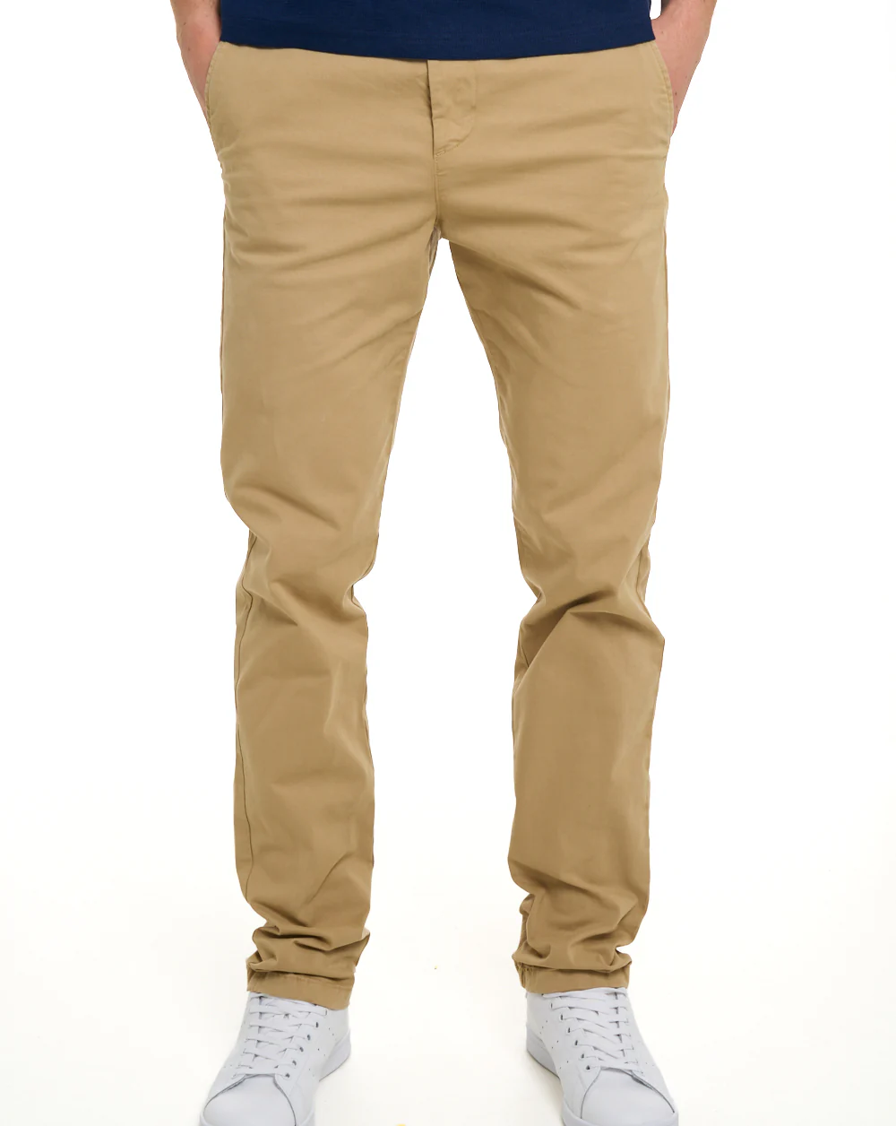 Benetton Slim Fit Cotton Chinos Sand - Image 5