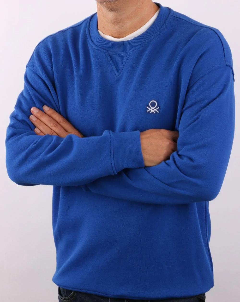 Benetton Small Logo Sweatshirt Royal Blue