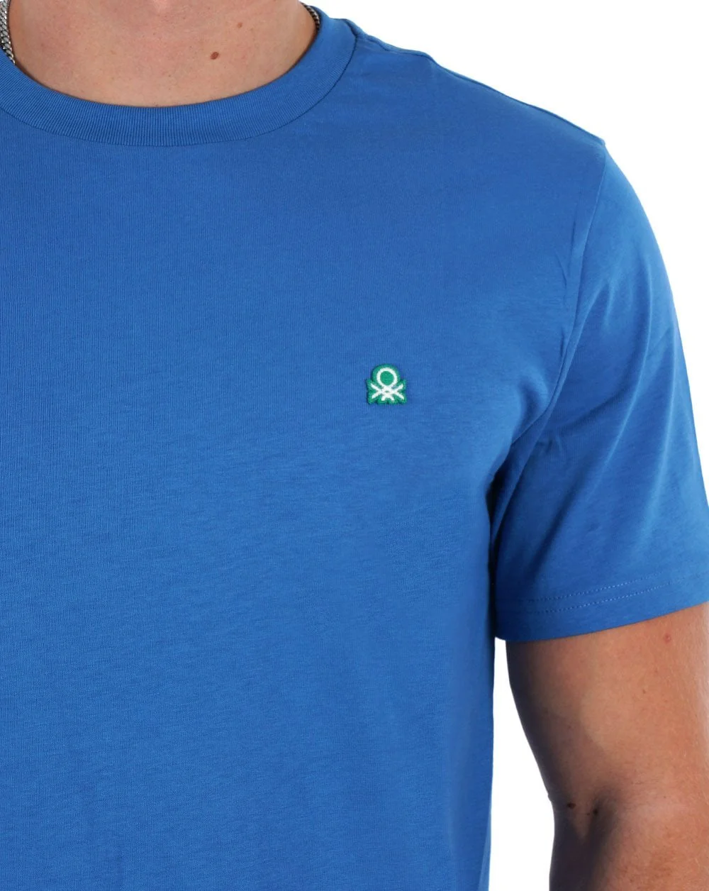 Benetton Small Logo T-shirt Blue - Image 2