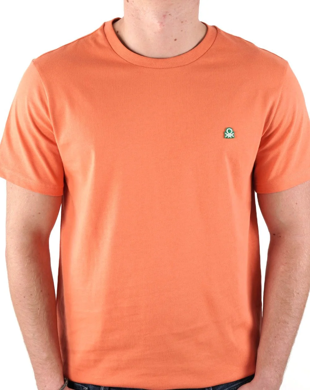 Benetton Small Logo T-shirt Orange - Image 3