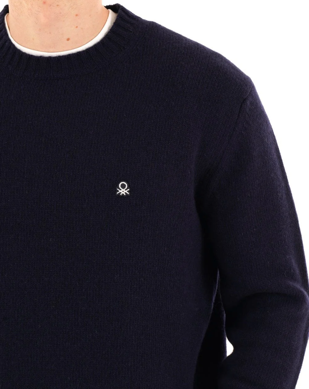 Benetton Wool Blend Jumper Navy - Image 2