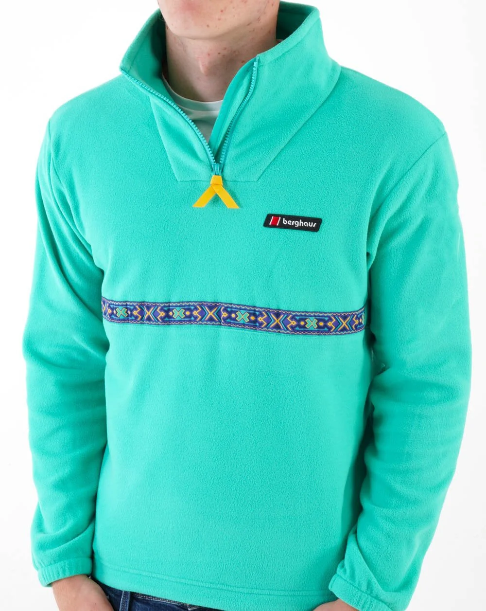 Berghaus Dean St. Aztec 1/4 Fleece Sea Green - Image 3