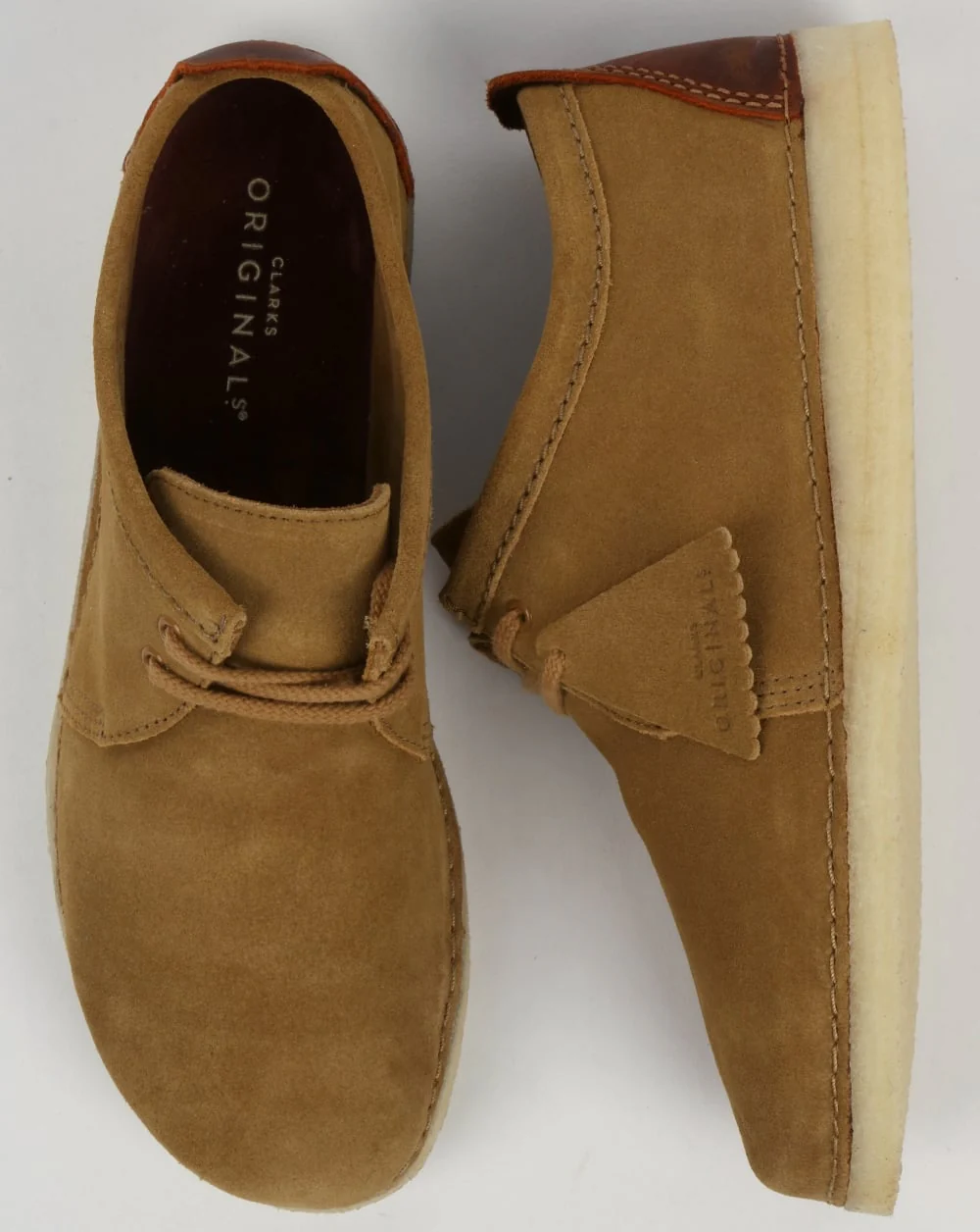 Clarks Originals Ashton Suede Shoes Oak - Image 2