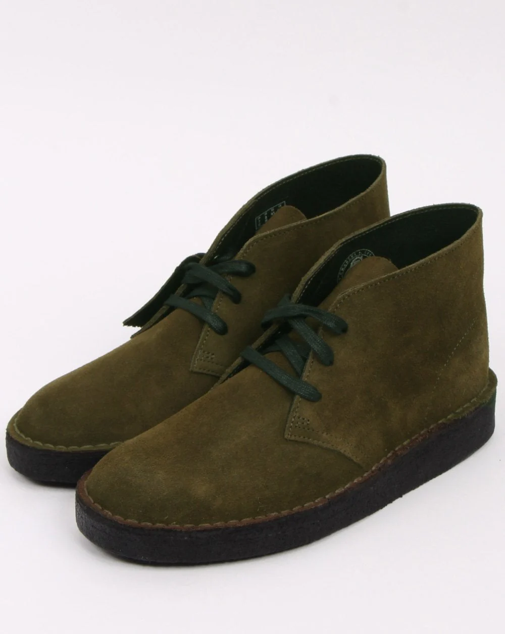 Clarks Originals Desert Coal Shoe Olive Suede - Image 2