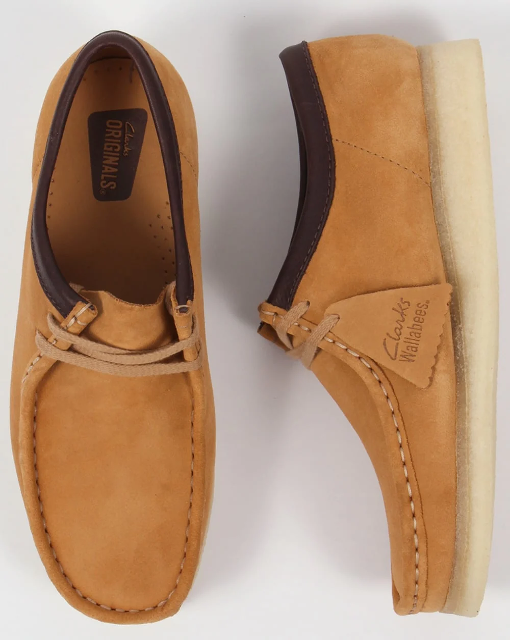 Clarks Originals Wallabee Shoe In Suede Camel - Image 2