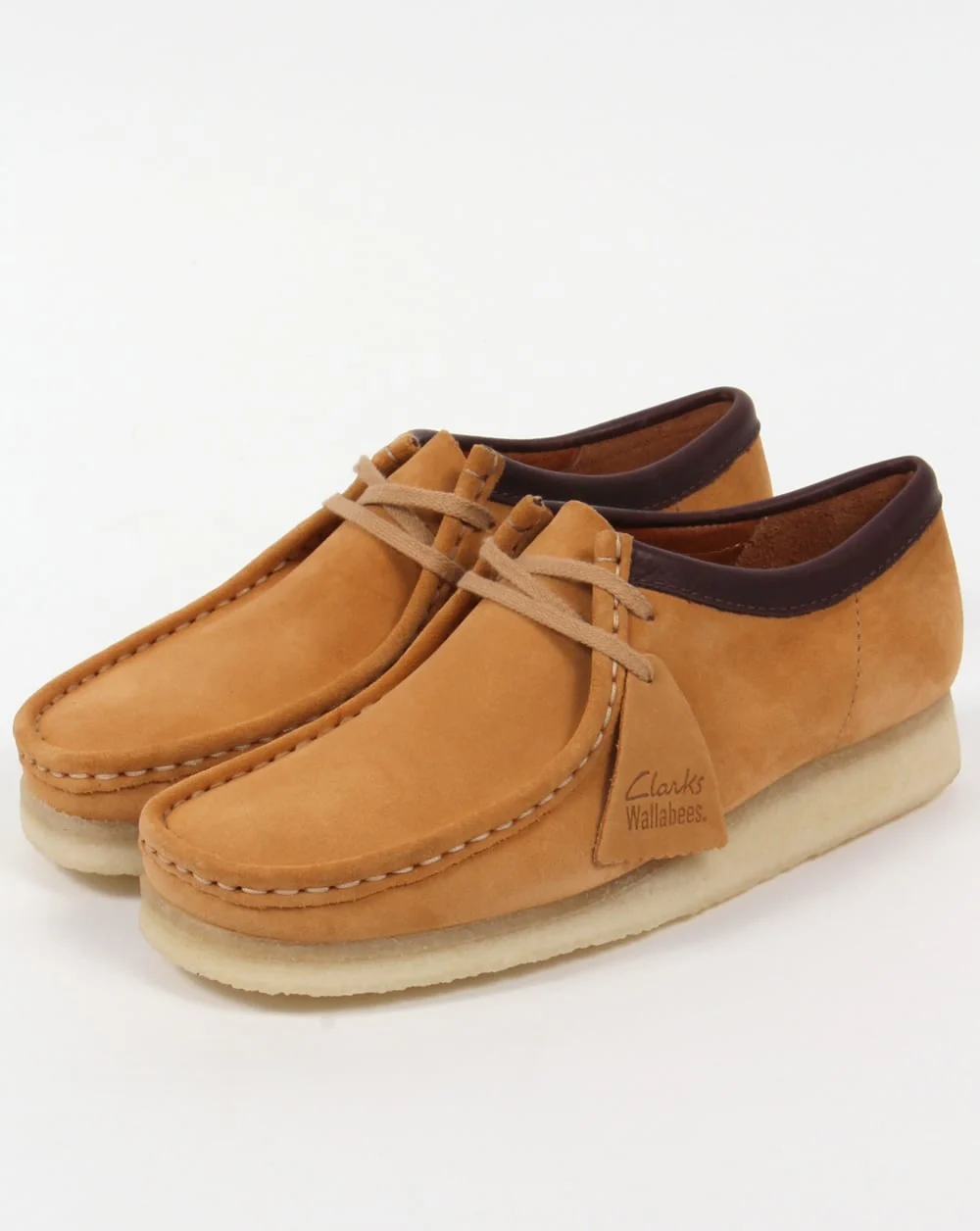 Clarks Originals Wallabee Shoe In Suede Camel - Image 3
